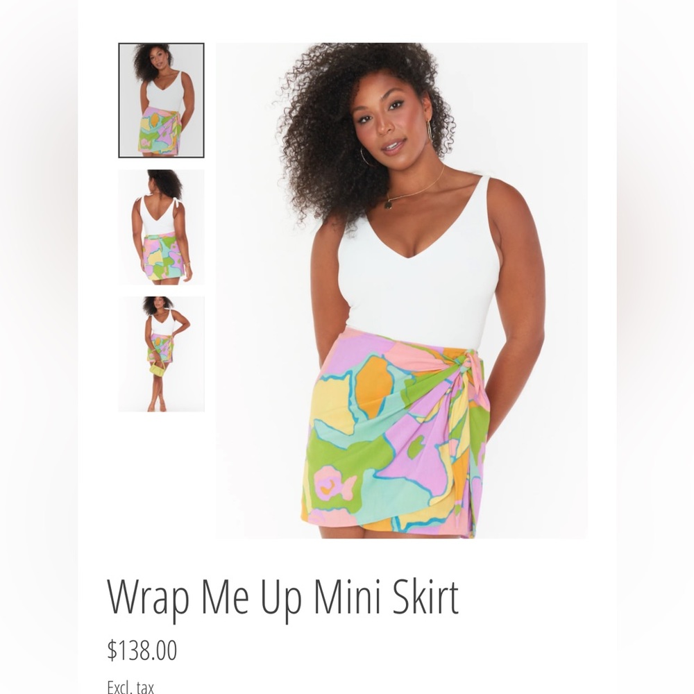 Show Me Your MuMu Colorful Wrap Mini Skirt